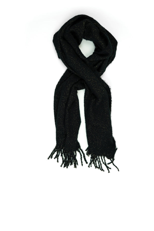 Britt's Knits Stardust Oversized Scarf: Black