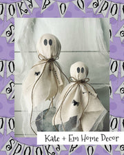 Rustic Primitive Halloween Ghost Home Decor Sizes Large