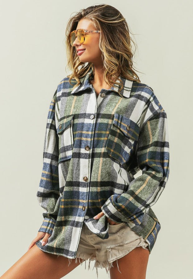 Evergreen Plaid Shacket