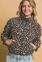 Leopard Semi crop jacket