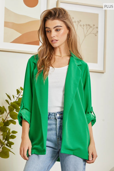 Plus Light Summer Green Blazer