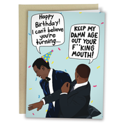 Fun Bday Greeting Card- Will Smith Slap