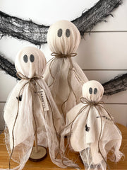 Rustic Primitive Halloween Ghost Home Decor Sizes Large