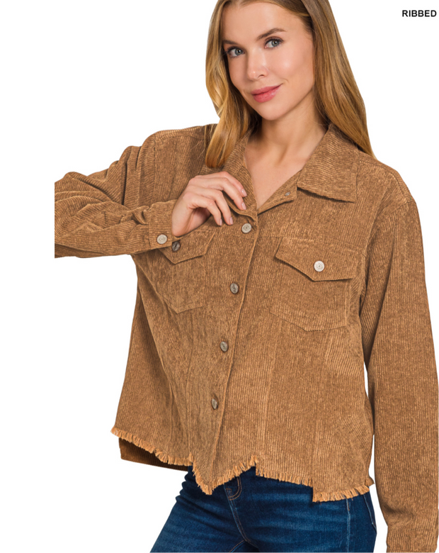 Corduroy Distressed bottom Jacket