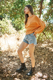 Mello. - Round Neck Sweater: Tan / M