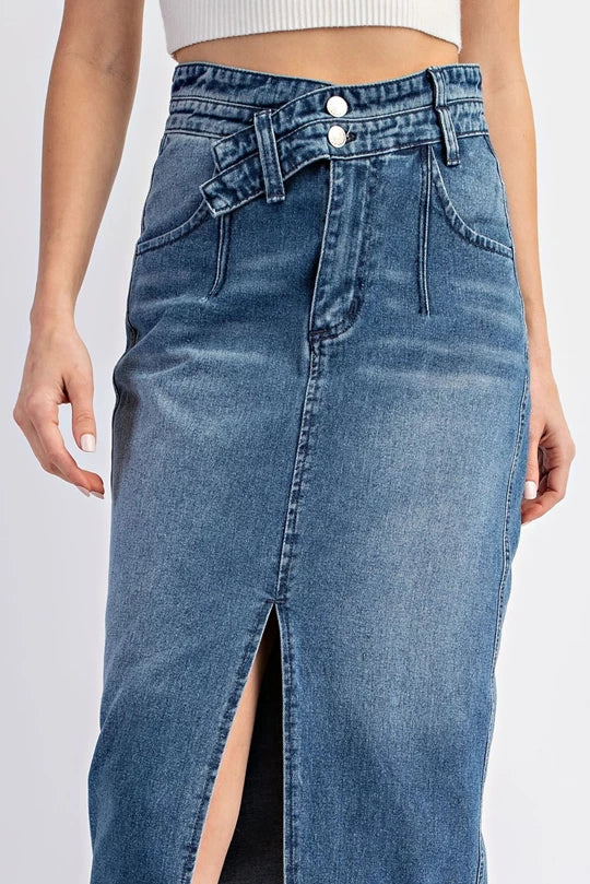 Denim Midi Skirt