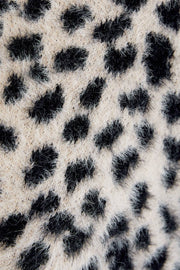 FRONT TIE DETAIL LONG SLEEVE ANIMAL CARDIGAN