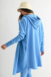 Open Front Longline Hoodie Cardigan