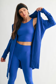 Open Front Longline Hoodie Cardigan