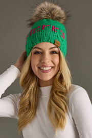 Panache Apparel Co. - Bright Green Merry Pom Hat