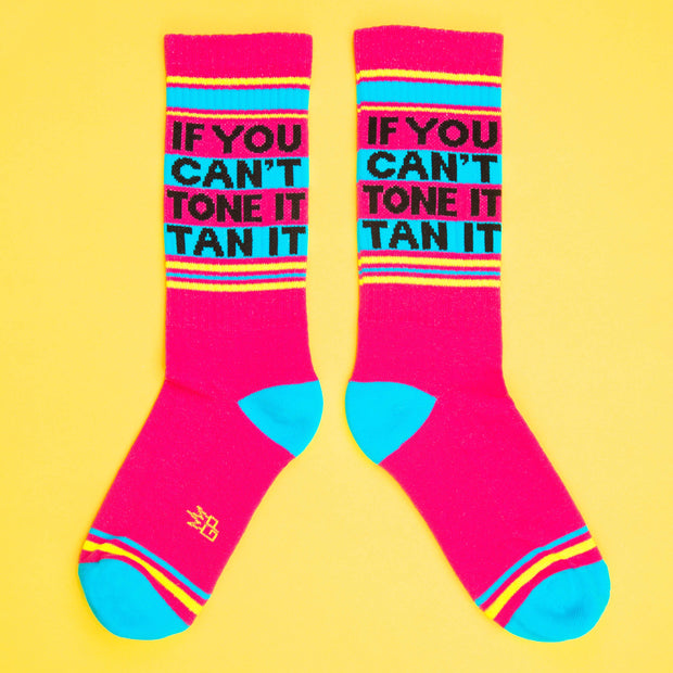 Gumball Poodle - If You Can't Tone It, Tan It Gym Crew Socks