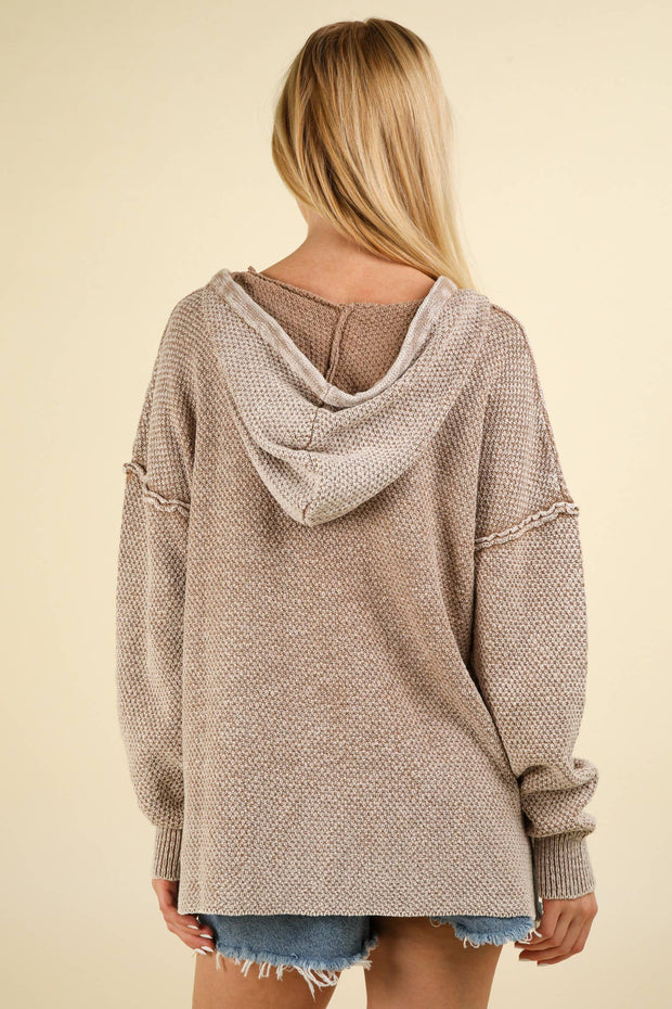 Mineral Washed Hooded Sweater