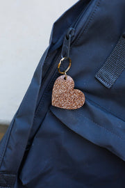 Glitter Keychain - Shape - HEART