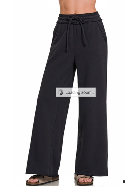 Black full length Terry Pants