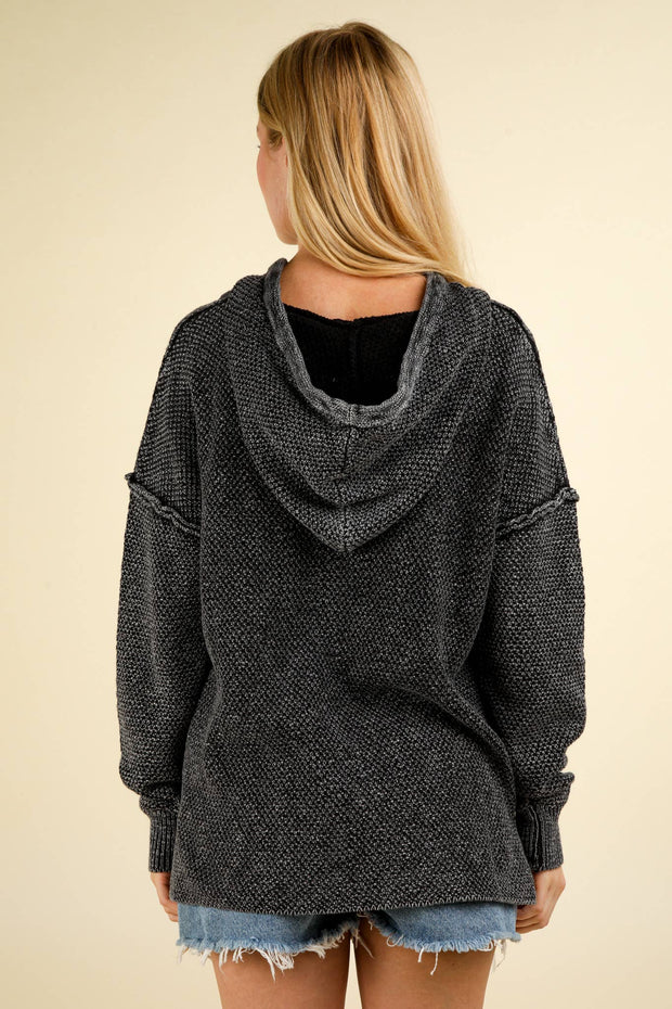 Mineral Washed Hooded Sweater