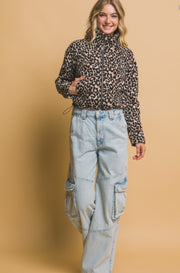 Leopard Semi crop jacket