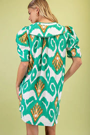 Green Pattern Dress