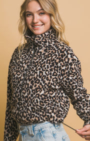 Leopard Semi crop jacket