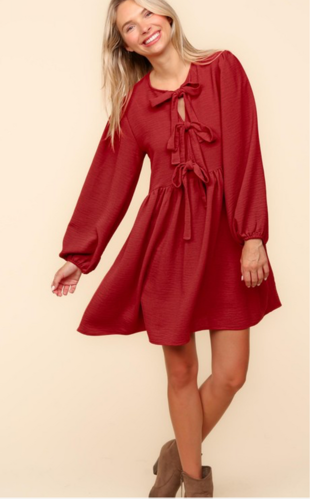 Fall Bow Front Dress