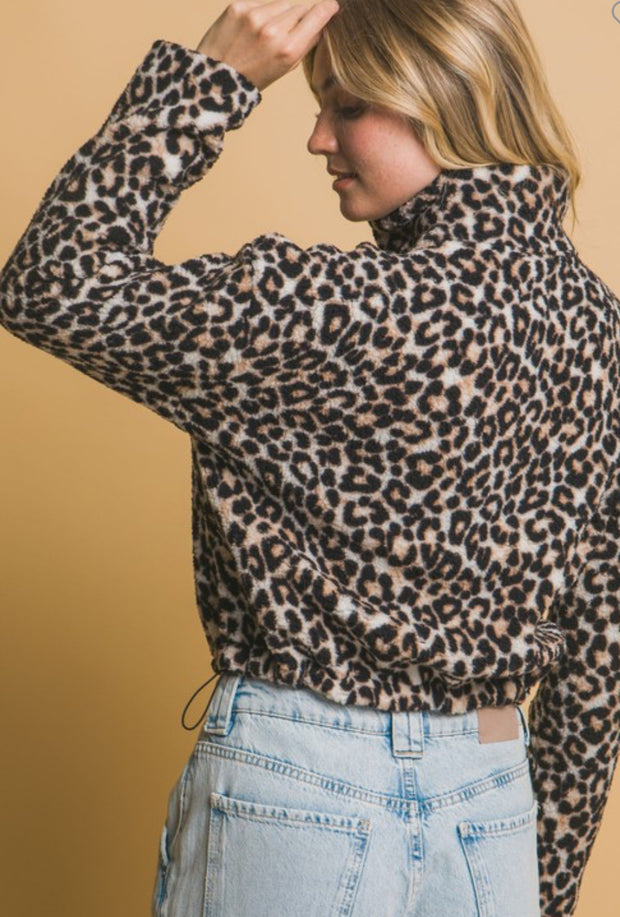 Leopard Semi crop jacket