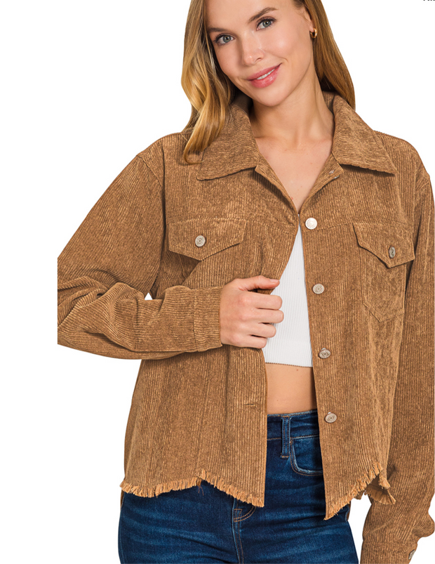 Corduroy Distressed bottom Jacket