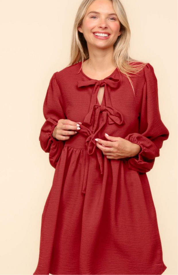 Fall Bow Front Dress