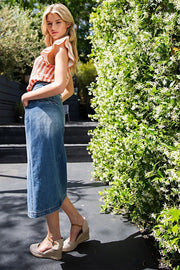 Denim Midi Skirt