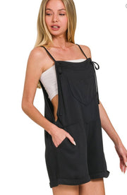 Black Overalls Romper