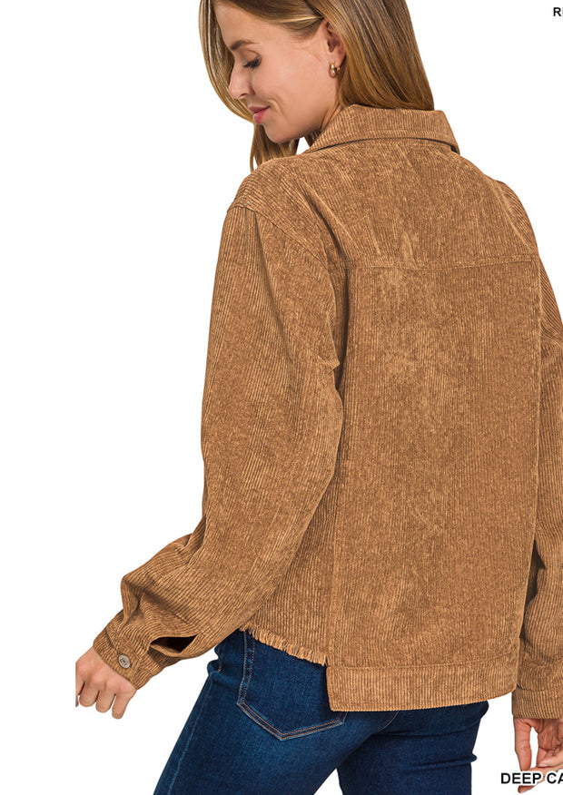 Corduroy Distressed bottom Jacket
