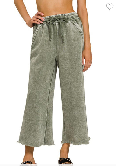 Terry Wide Leg Pants