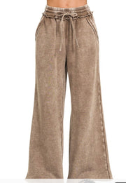 Full length Wide Leg Terry Comfy Pants