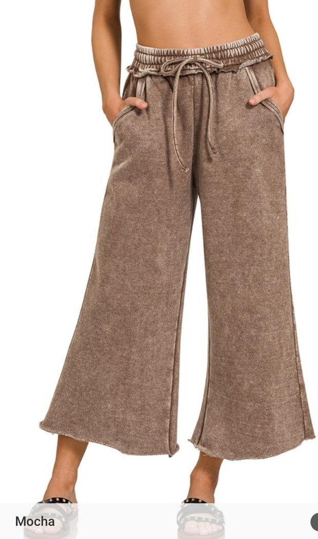 Terry Wide Leg Pants