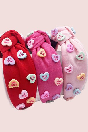 Valentines Conversation Heart headband