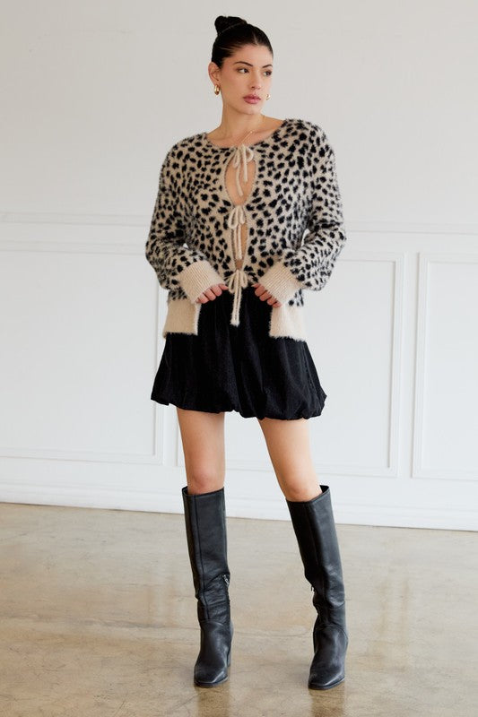 Charcoal denim bubble skirt