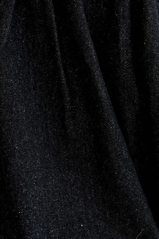 Charcoal denim bubble skirt