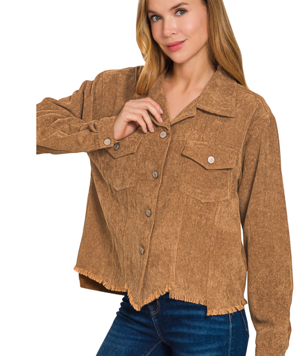 Corduroy Distressed bottom Jacket