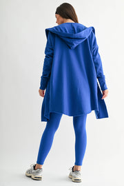 Open Front Longline Hoodie Cardigan