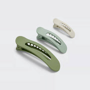 KITSCH - Recycled Plastic Matte Flat Lay Claw Clip 3pc - Eucalyptus