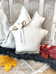 Halloween Haunted House Mini Pillow | Home Decor: Black