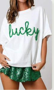 Lucky 🍀 Tinsel Yarn Top