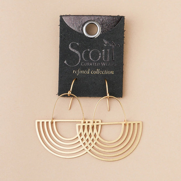 Solar Ray Gold Vermeil Earrings
