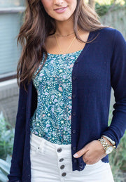 Pointelle Trimmed Cardigan
